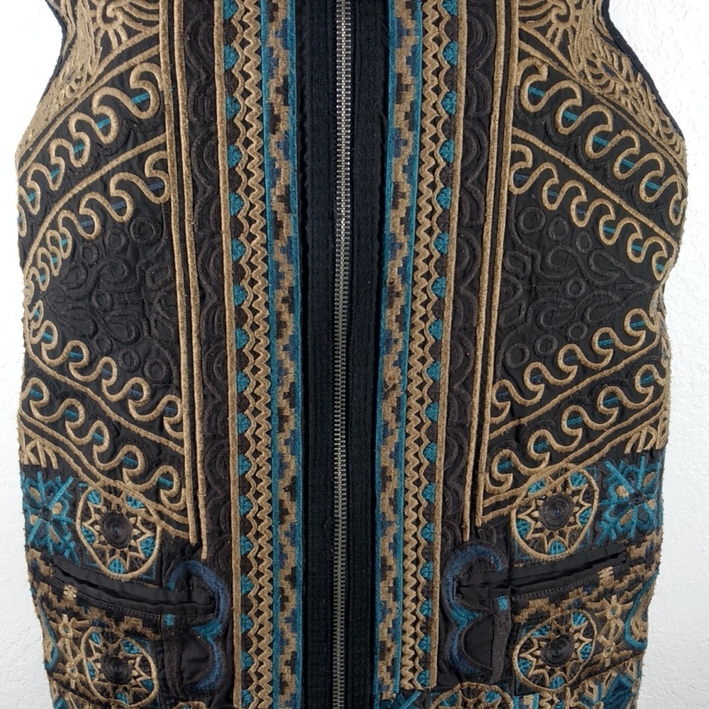 Biya Embroidered Valyrian Zip Up Vest (Unisex) M NWOT - Picture 5 of 5